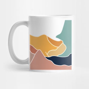 Abstract flat art - the colourful desert Mug